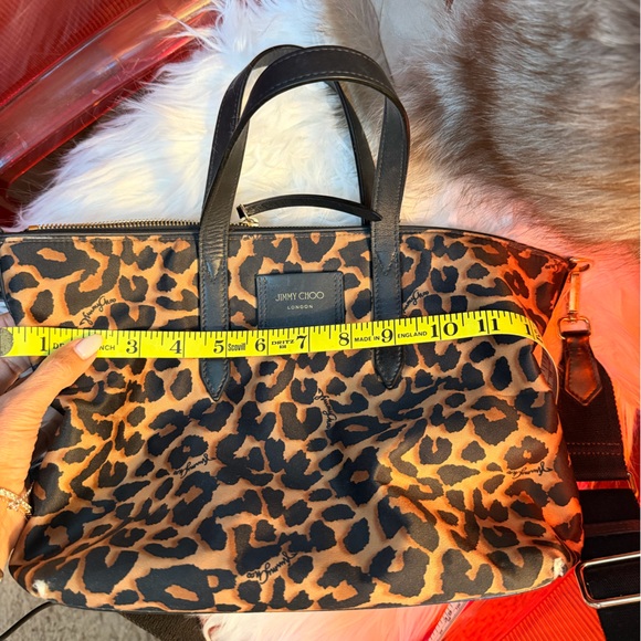 Jimmy Choo Black and Brown Leopard Shoulder Bag - Picture 13 of 14